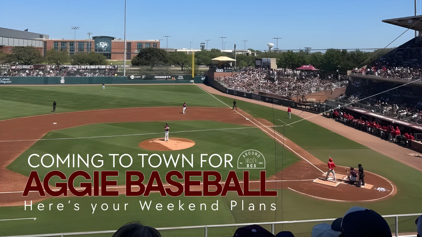 Spring baseball weekends in College Station near Blue Bell Park and local attractions